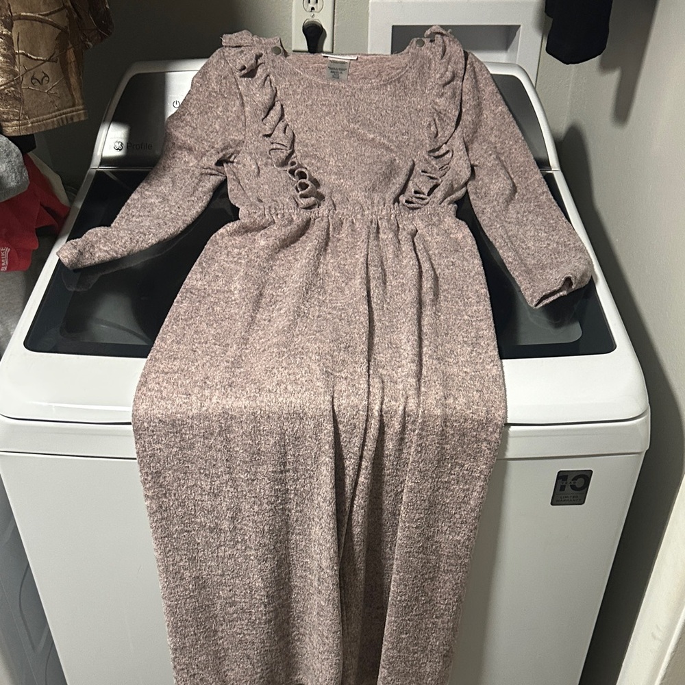 Bonnie Jean Mauve Ruffle Dress